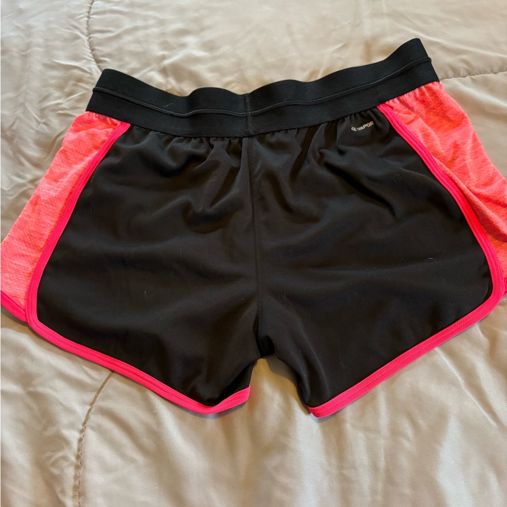 Champion athleisure, performance Vapor Black and Pink Woman’s Athletic Shorts SM